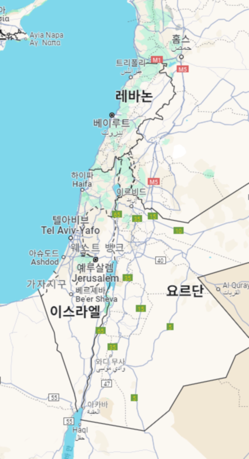 이스라엘 지도 위치