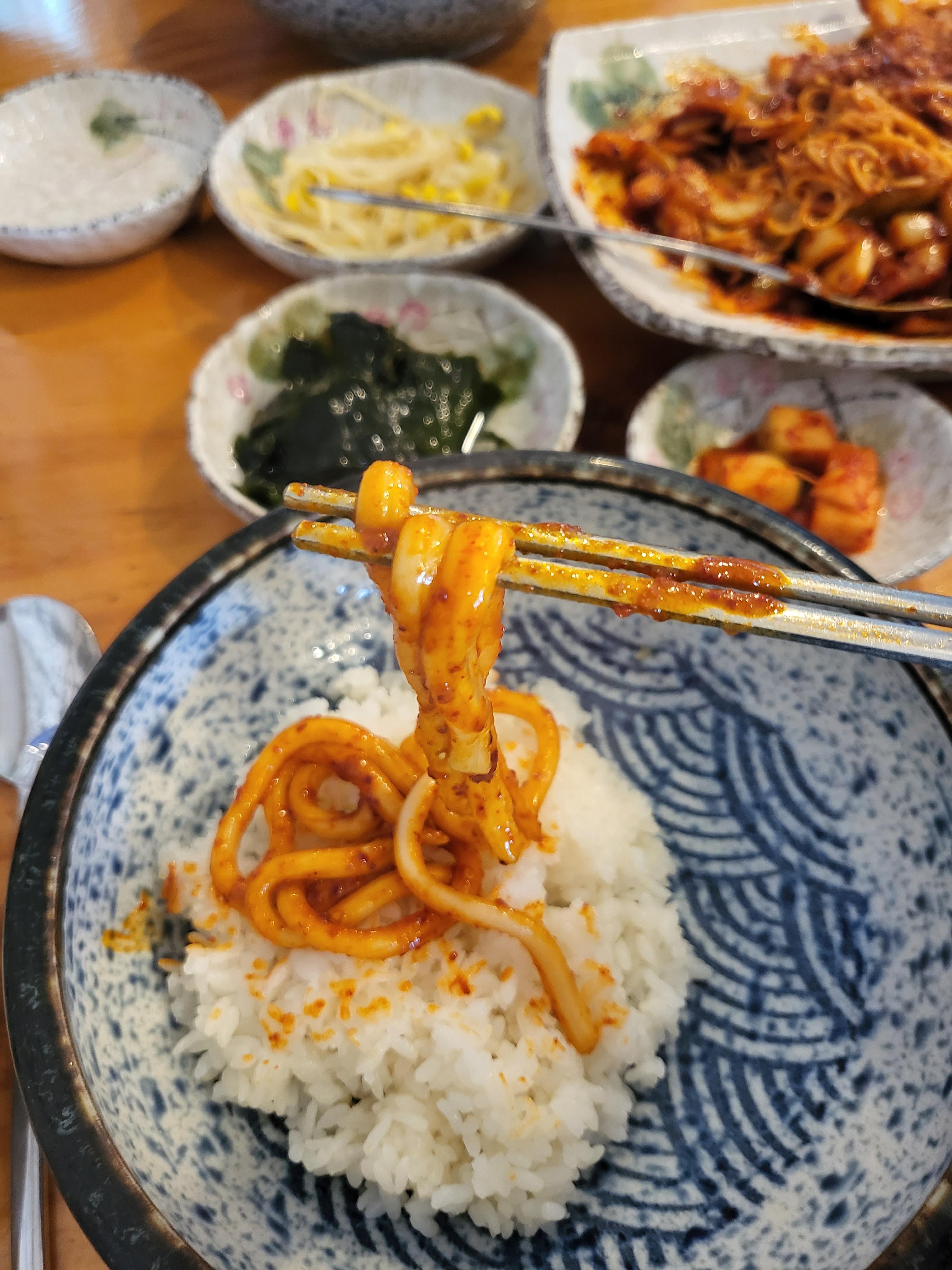 춘천 시골길 낙지볶음 우동사리