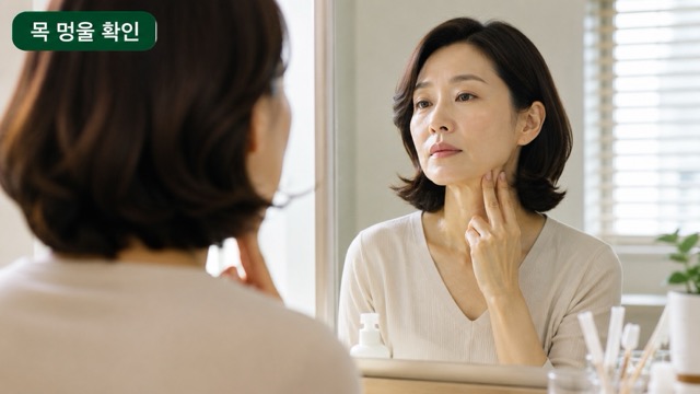 목에 멍울이 만져질 때 확인할 것