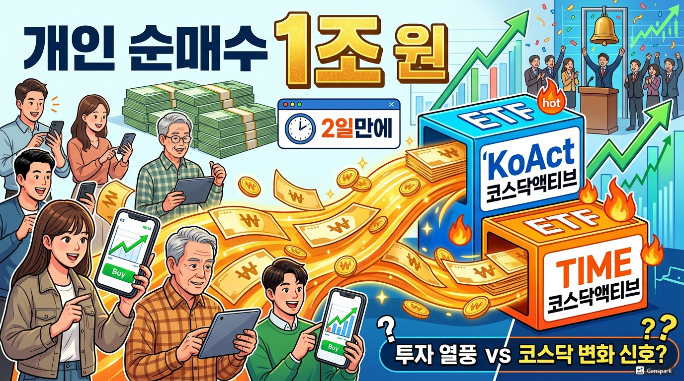 코스닥 액티브 ETF 2종, 개인 순매수 1조 육박