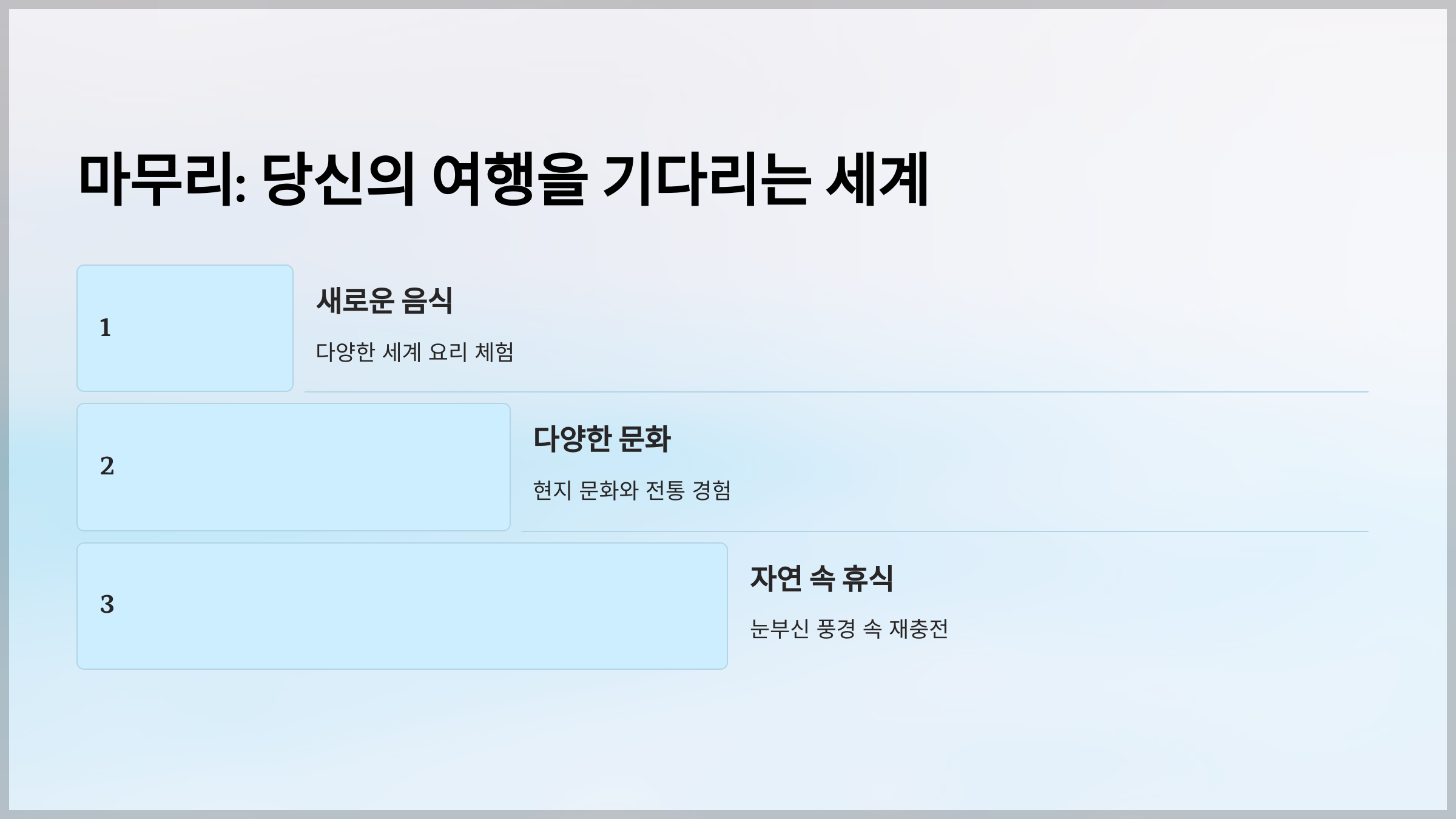 해외 여행지 추천