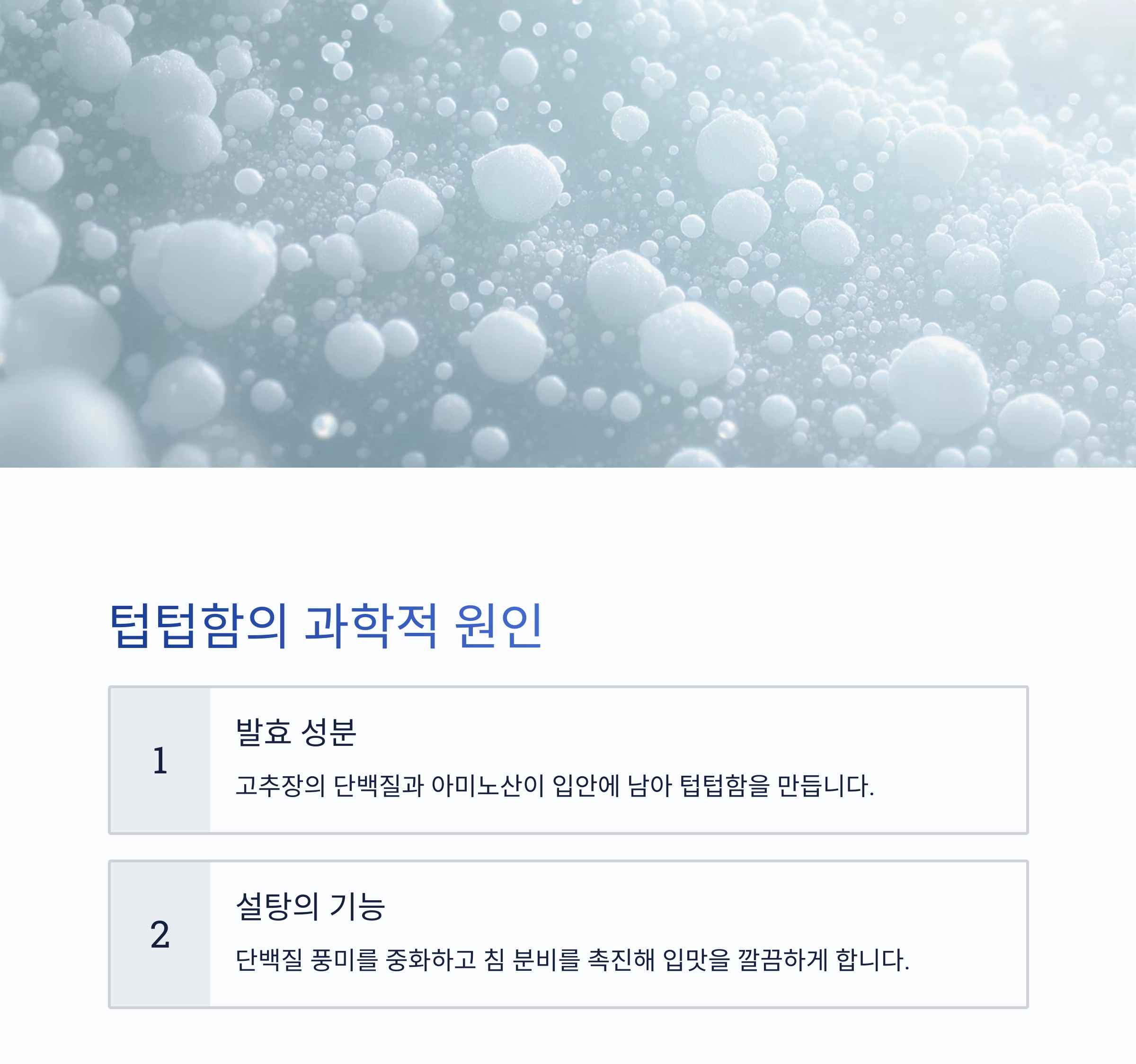 고추장 요리에 설탕 빼면 텁텁해지는 이유는? 이거 보면 이해돼요!