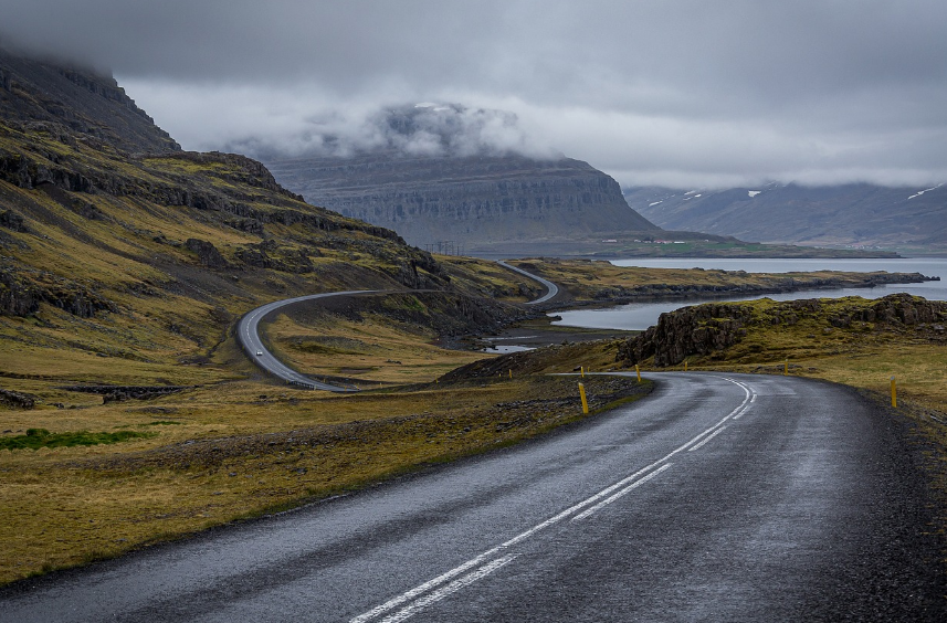비오는날 드라이브 도로사진