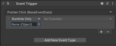 Pointer Click을 추가한 Event Trigger