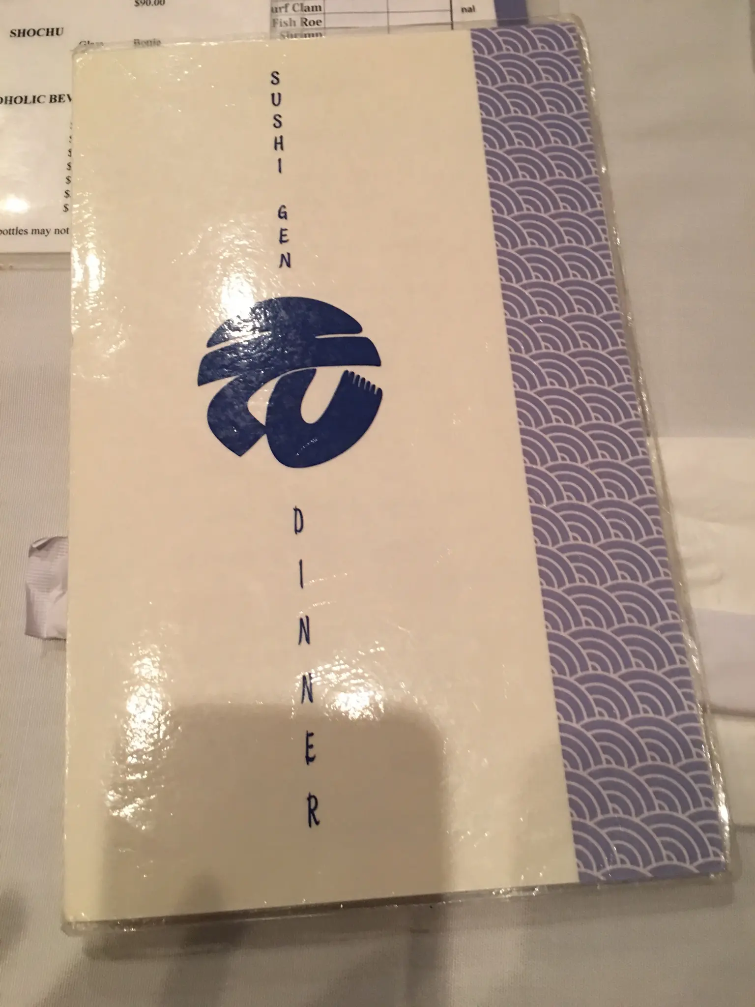 스시겐(Sushi Gen)의 메뉴(Menu)