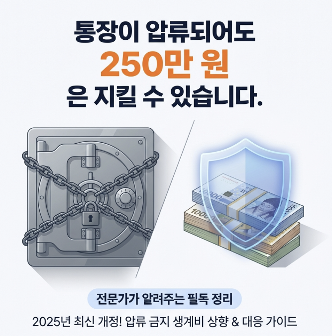 2026 생계비통장 개설 조건 총정리ㅣ월 250만원 압류 금지 혜택