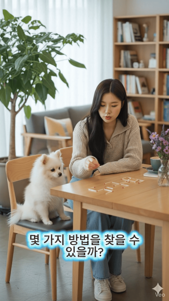 ［성냥개비 퀴즈 1］유튜브 쇼츠 스틸 이미지&amp;#44; 출처: 유튜브 채널 @autumn-pond (가을연못) 