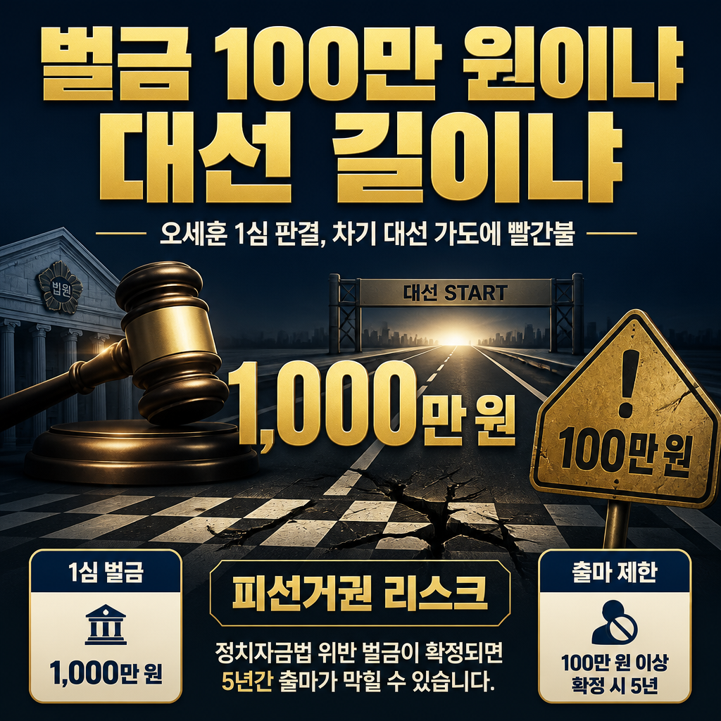 벌금 100만 원이냐 대선 길이냐