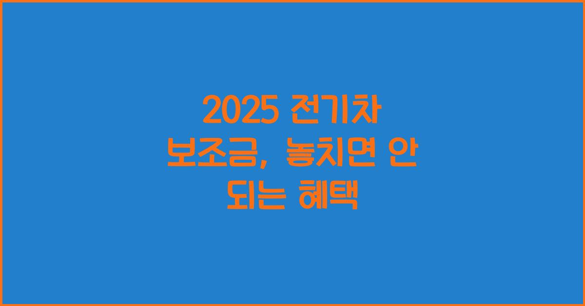 2025 전기차 보조금