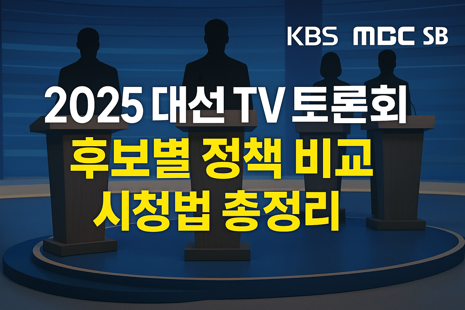 후보별 정책 비교 가능한 2025 대선 TV 토론회 일정표 + 시청 방법 (2)