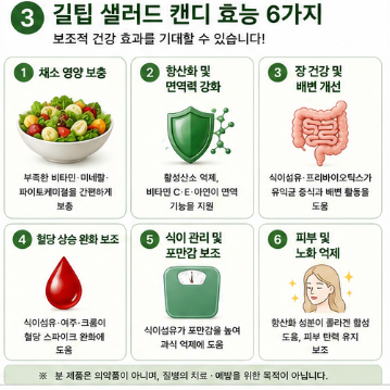 길팁-샐러드-캔디-효능-성분-복용방법-먹는시간-혈당-당뇨