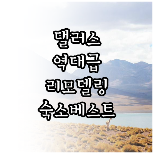 댈러스 여행 숙소 베스트 5 리모델링..