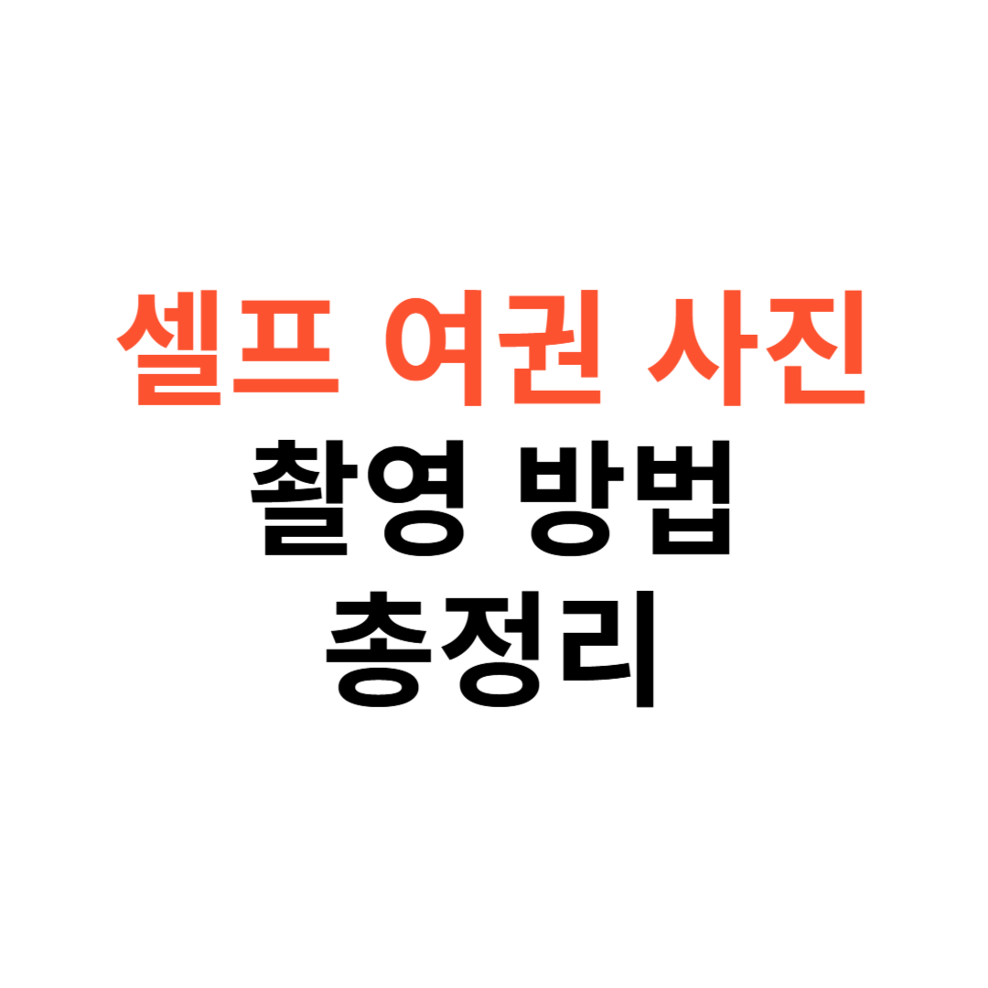셀프 여권 사진 촬영