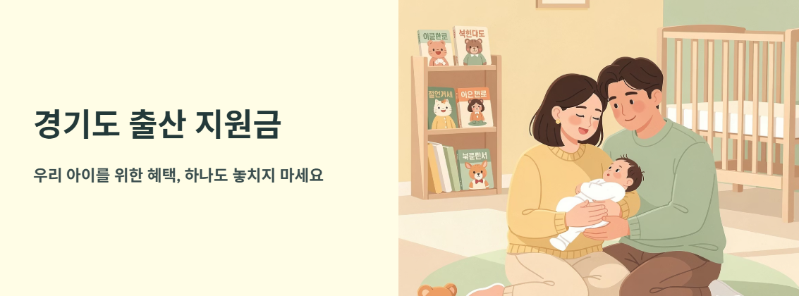 "경기도 출산 지원금" 문구 이미지