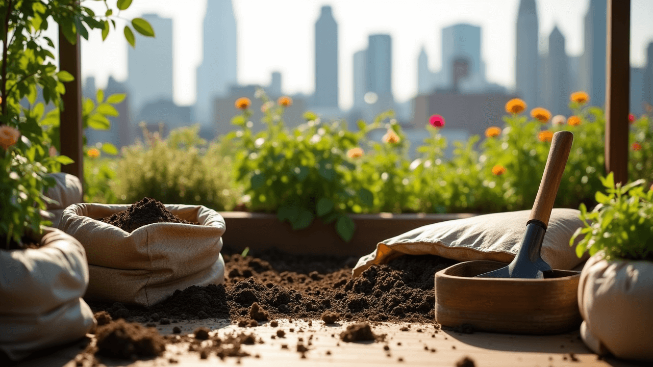 옥상텃밭흙과 비료이야기