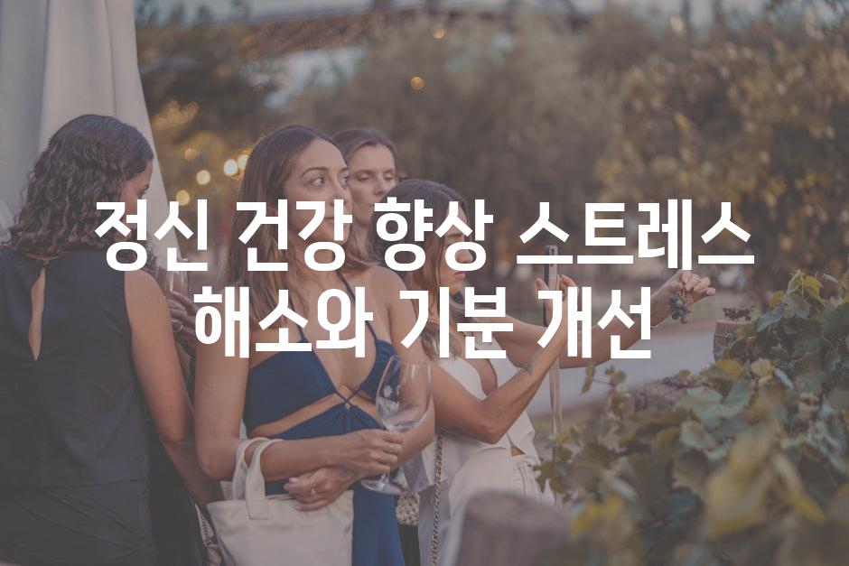 정신 건강 향상 스트레스 해소와 기분 개선