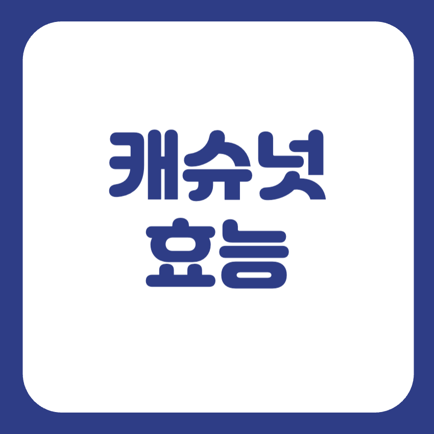 구운 캐슈넛 효능