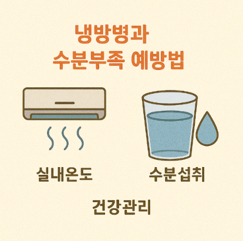 냉방병과 수분부족 예방법 (실내온도, 수분섭취, 건강관리)