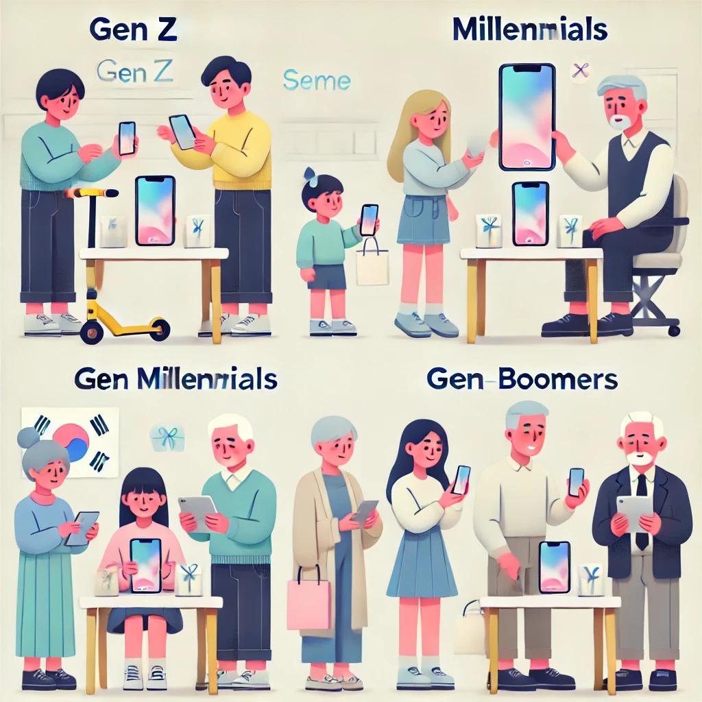 다양한 세대별 이미지