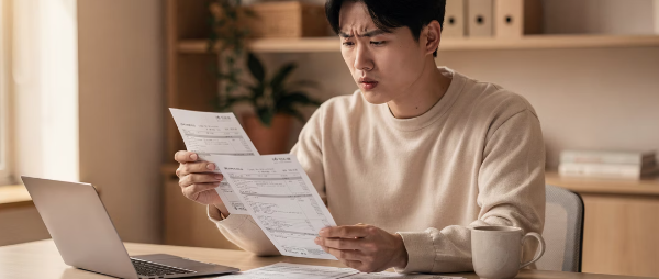 의료비 걱정하는 한국인의 모습