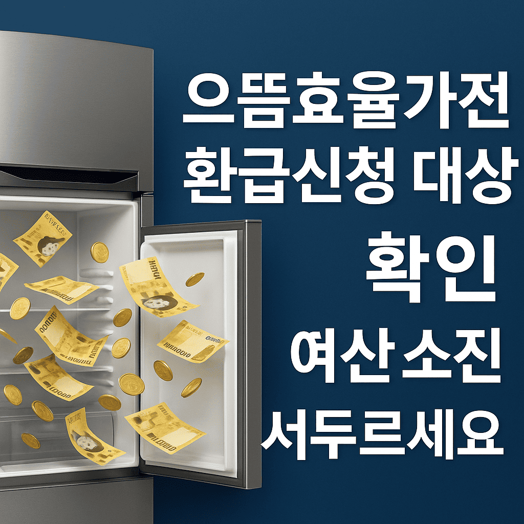 으뜸효율가전 환급신청 대상 확인 ❘ 예산 소진 전 서두르세요