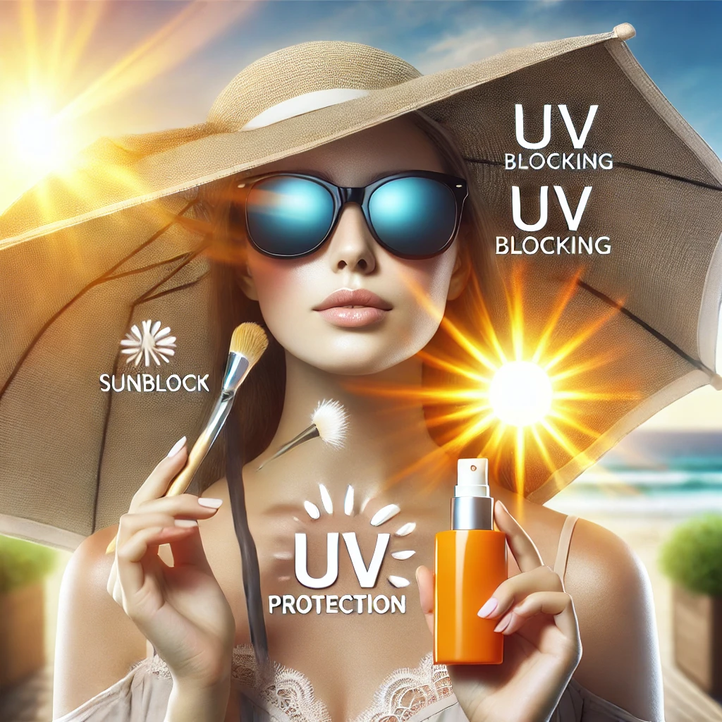 자외선 차단제와 함께 양산을 사용