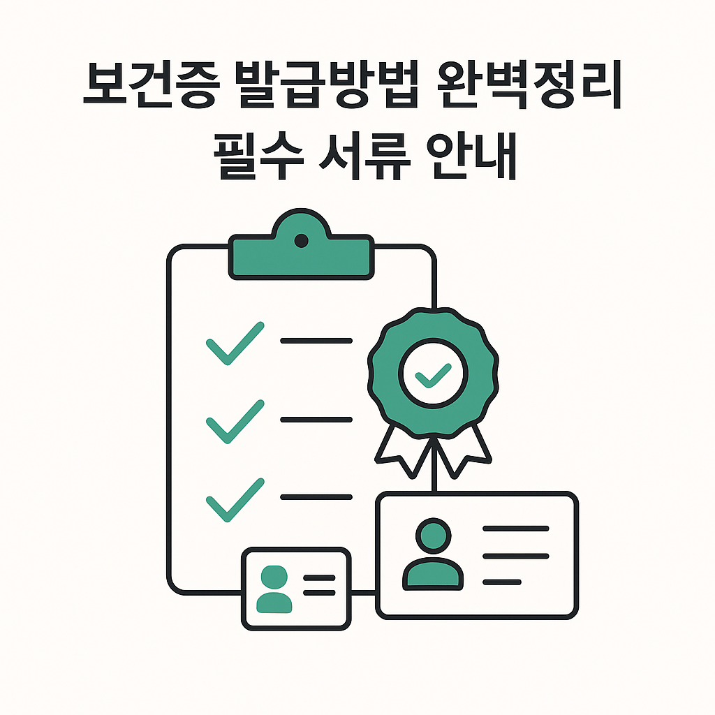 보건증 발급방법 완벽정리｜필수 서류 안내