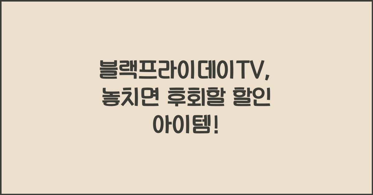 블랙프라이데이TV