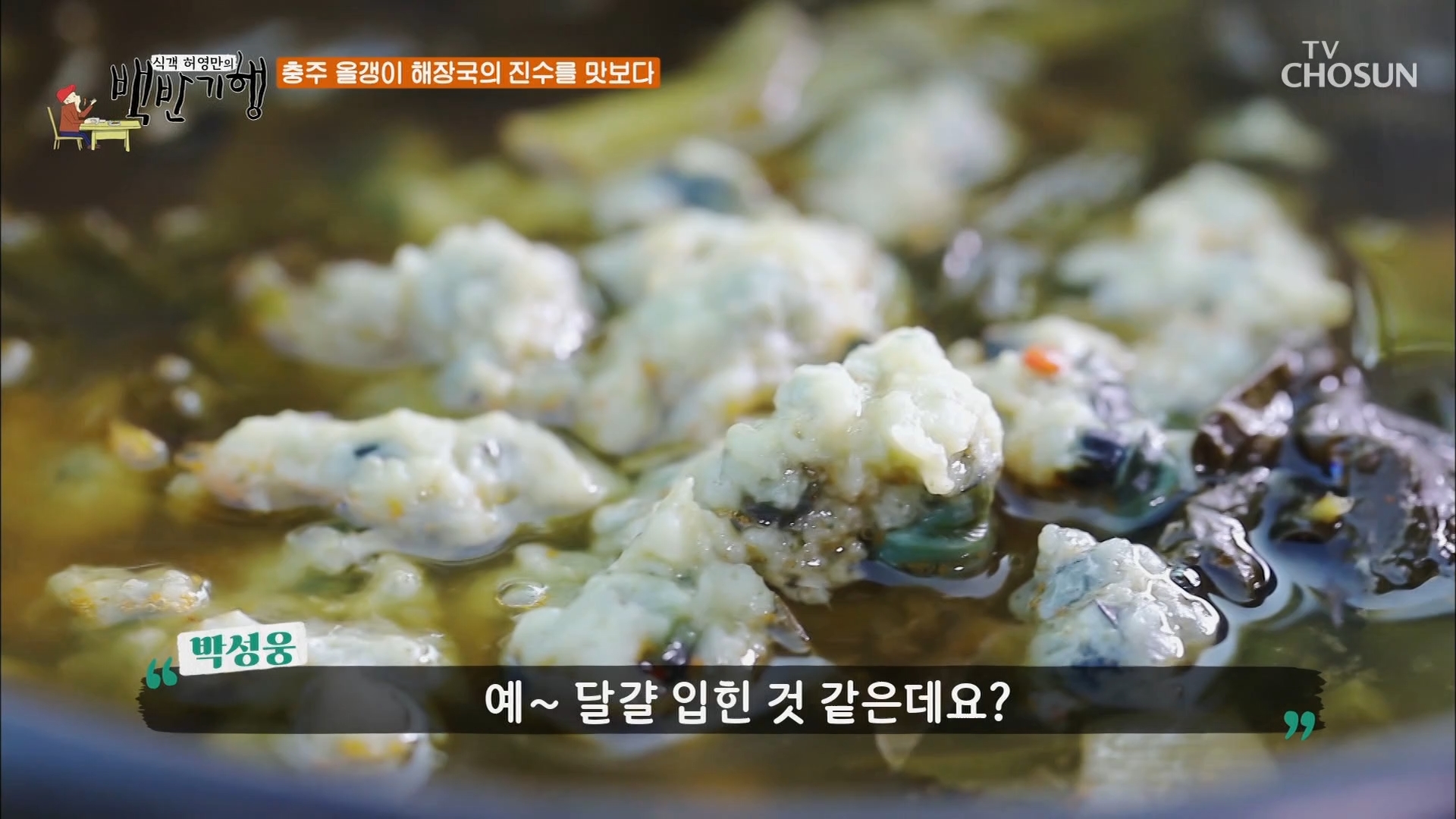 식객 허영만 백반기행 충주 올갱이 해장국 무침 박성웅 노포 맛집 어디