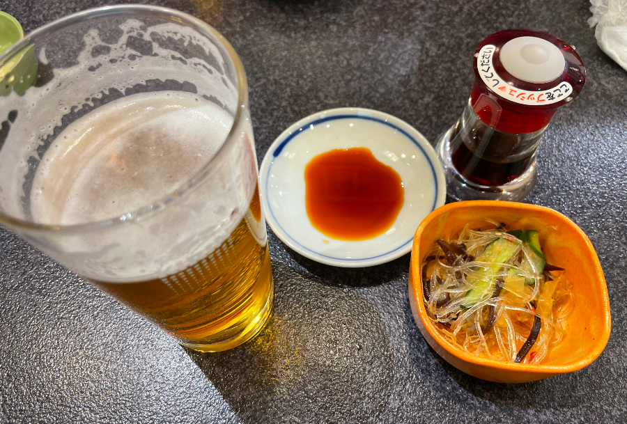 스시잔마이 생맥주와 안주