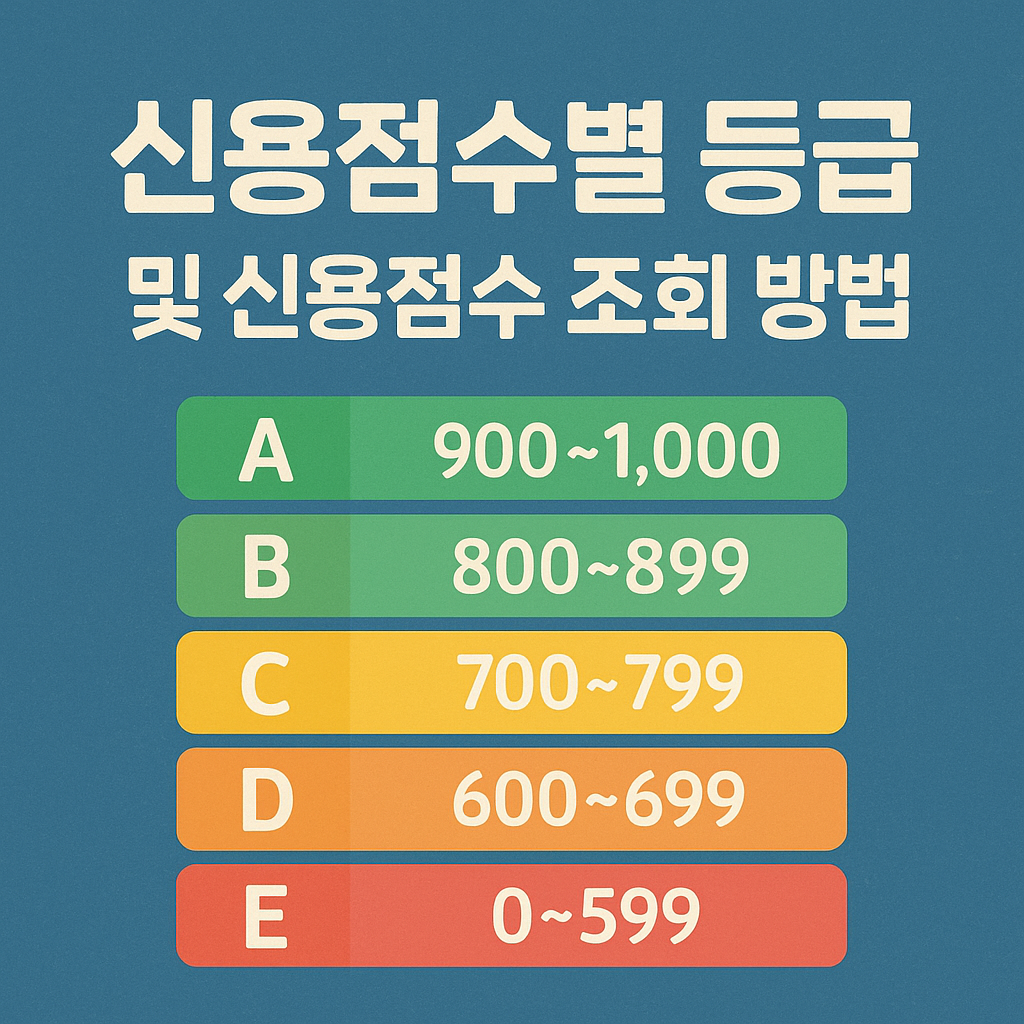 신용점수별 등급 및 신용점수 조회 방법