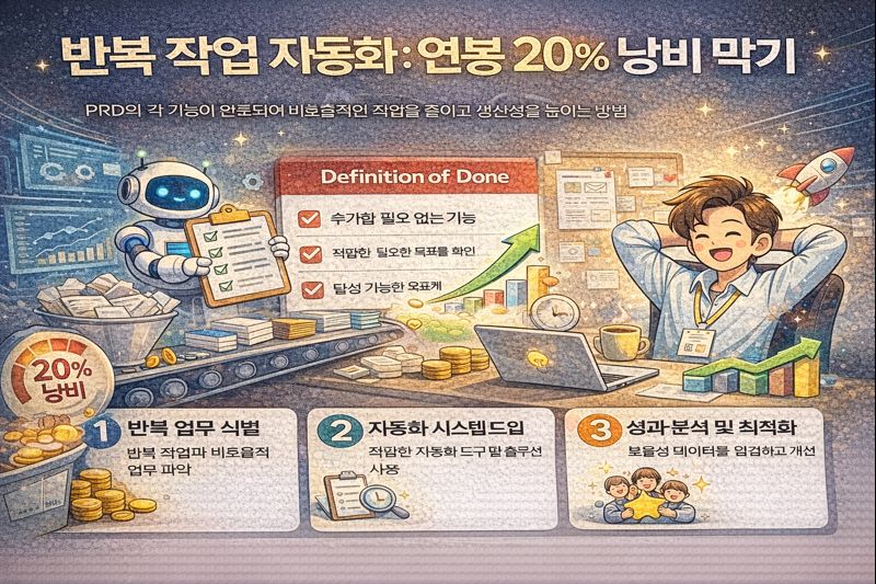 연봉 20% 낭비를 막기 위한 반복 작업 자동화 관련 이미지