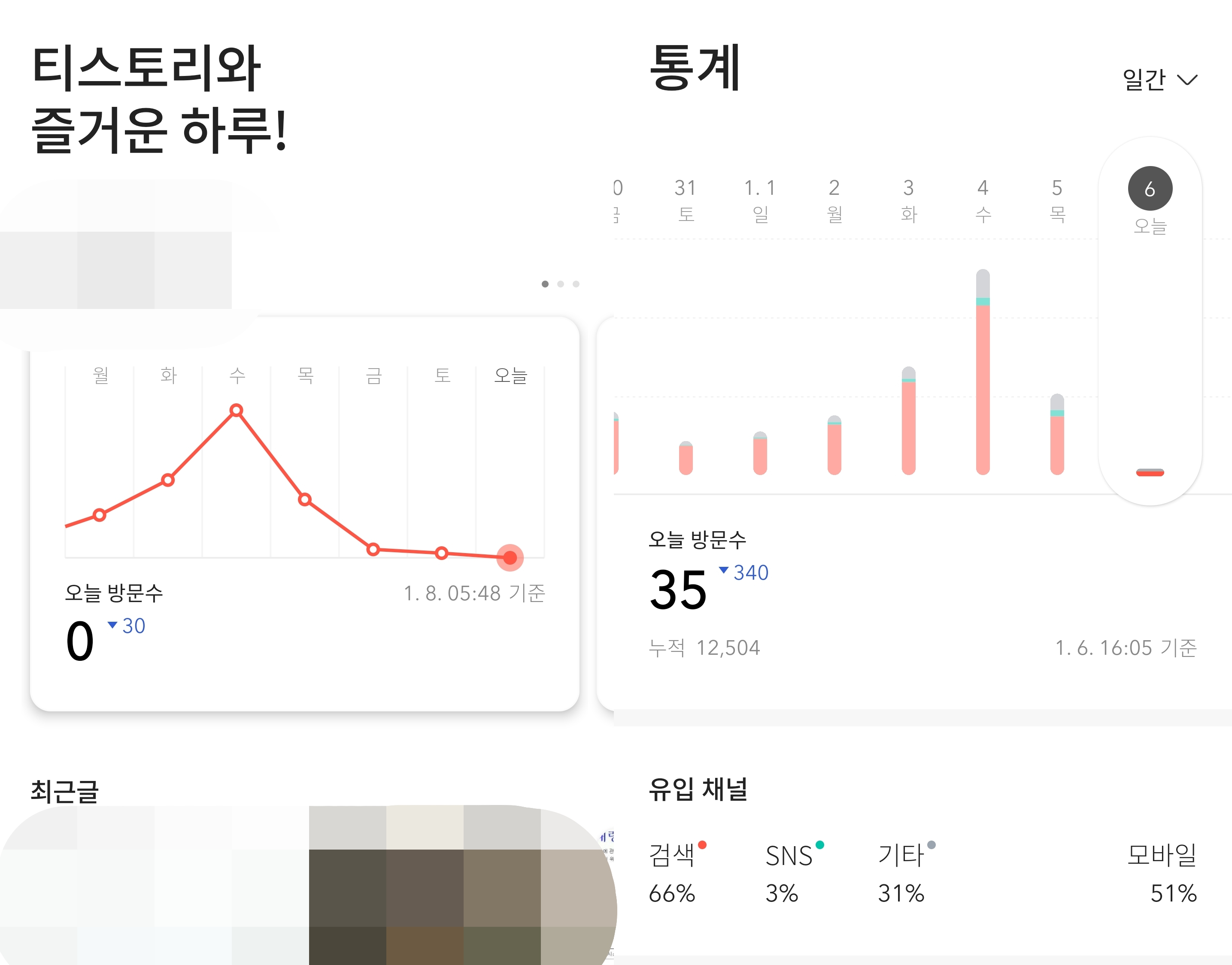 티스토리 다음 저품질 발생시 방문자수 급감
