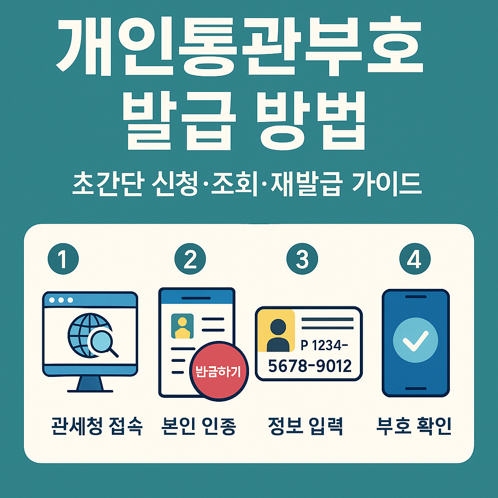 개인통관부호발급방법 문구와 인증 방법 이미지