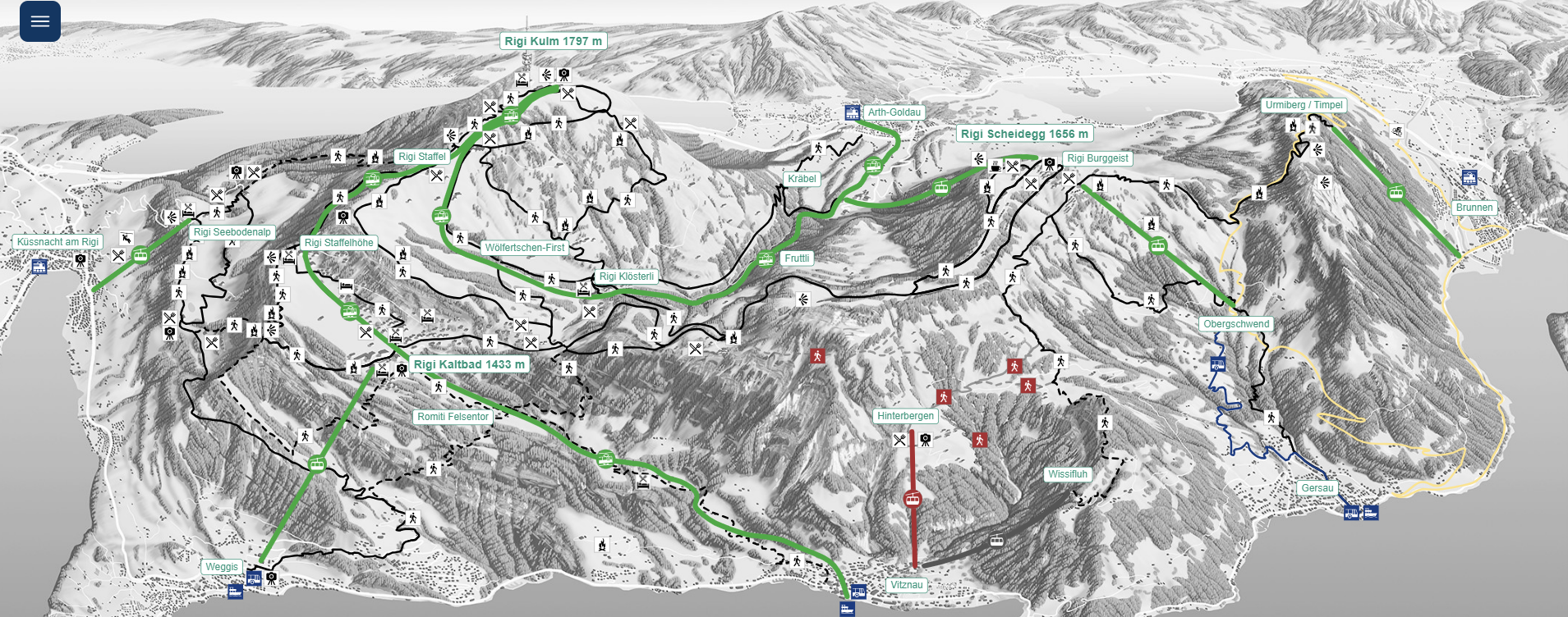 리기산 전경을 담은 지도 출처 - 리기산 공식 홈페이지
