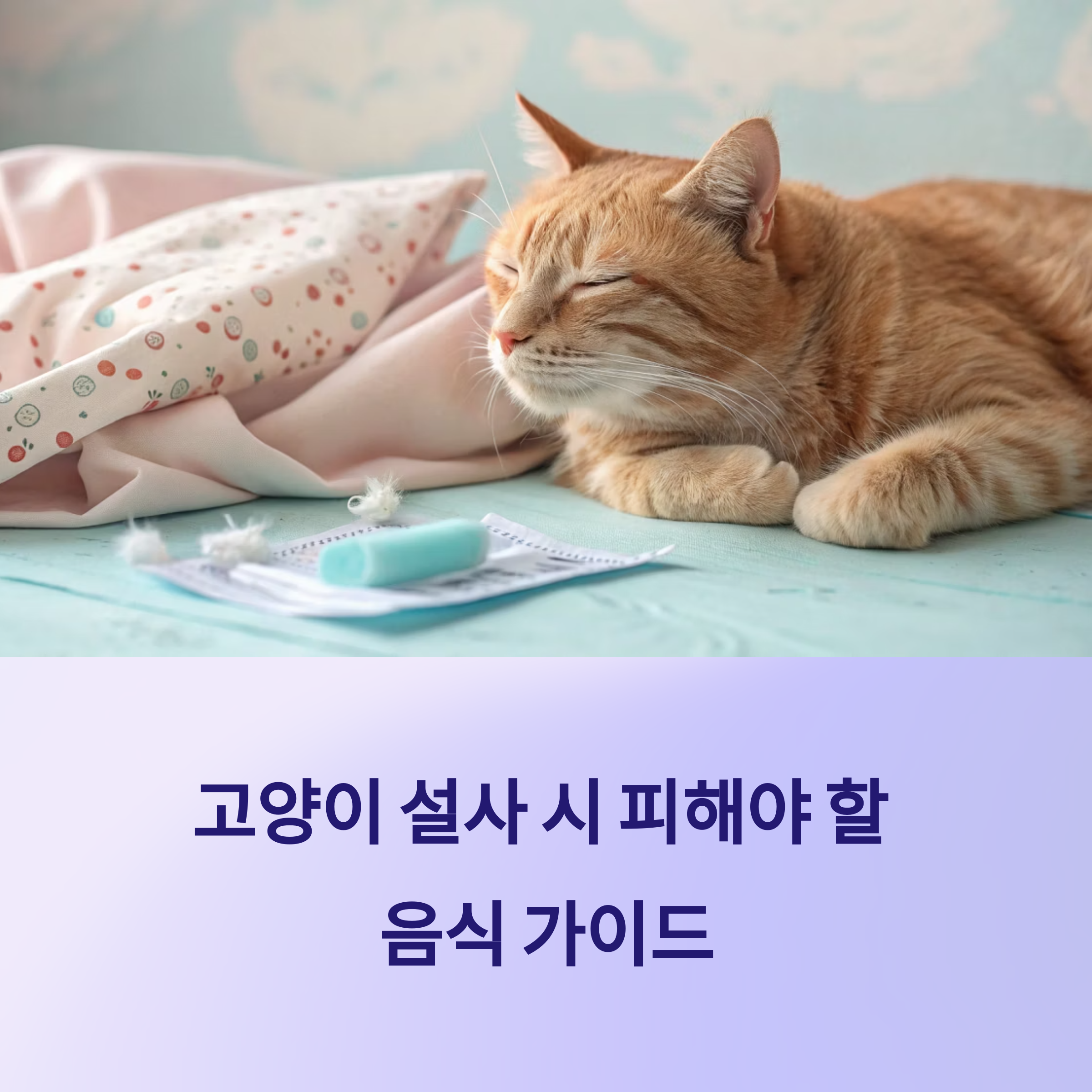 고양이 설사 급여 가이드