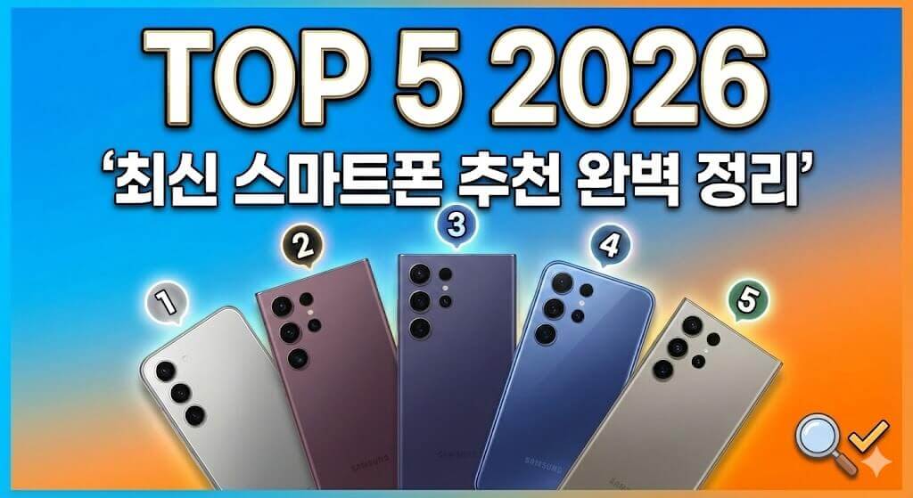 2026년 최신 스마트폰 추천 TOP 5 완벽 정리
