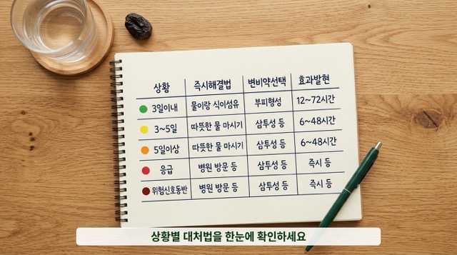 변비가 심할때 상황별 즉시 해결법 변비약 선택 효과 발현 비교