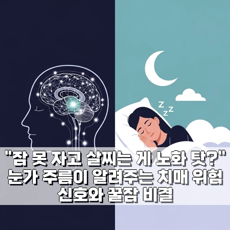 "잠 못 자고 살찌는 게 노화 탓?" 눈가 주름이 알려주는 치매 위험 신호와 꿀잠 비결