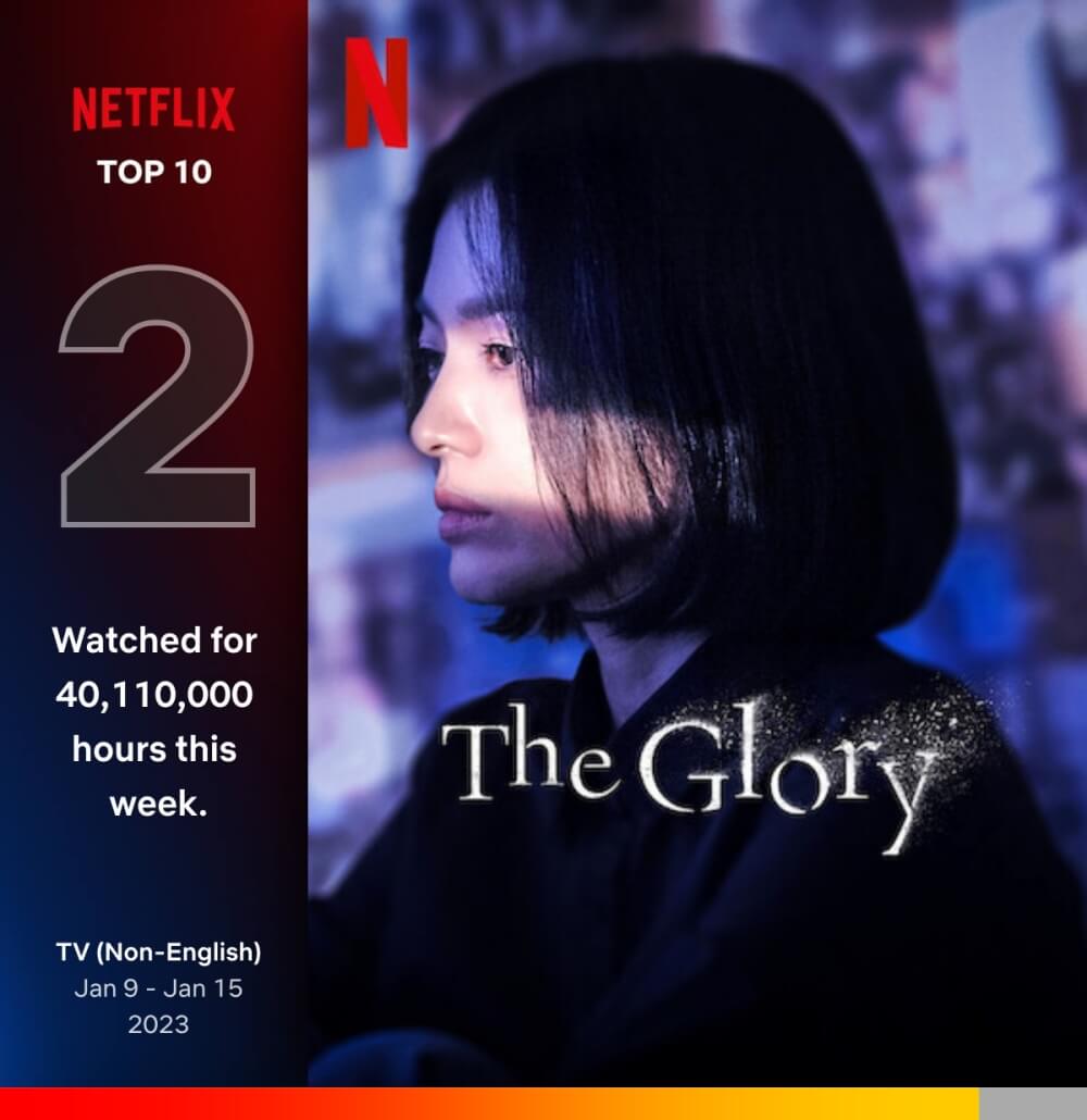 더 글로리 시즌 1에서 문동은이 앉아있는 옆모습 포스터