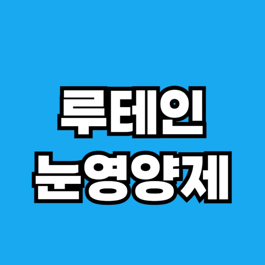 눈 영양제 루테인