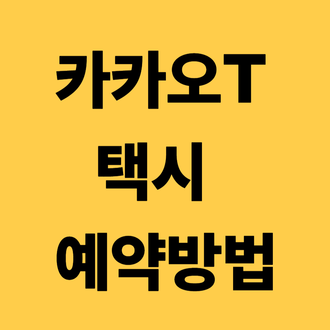 카카오T택시 예약/이용 방법