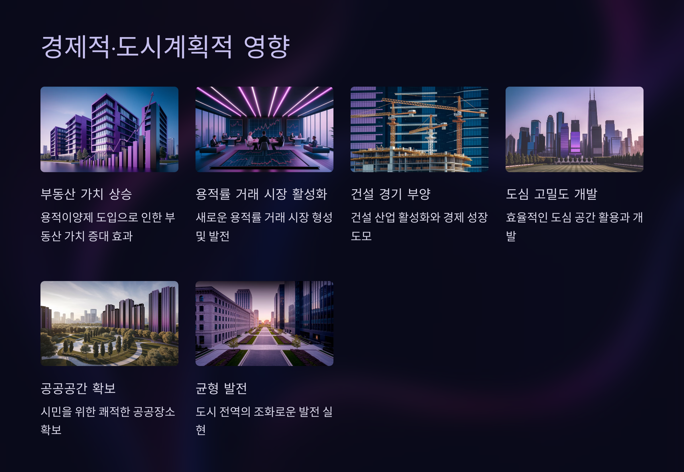 용적이양제가 미치는 경제적·도시계획적 영향