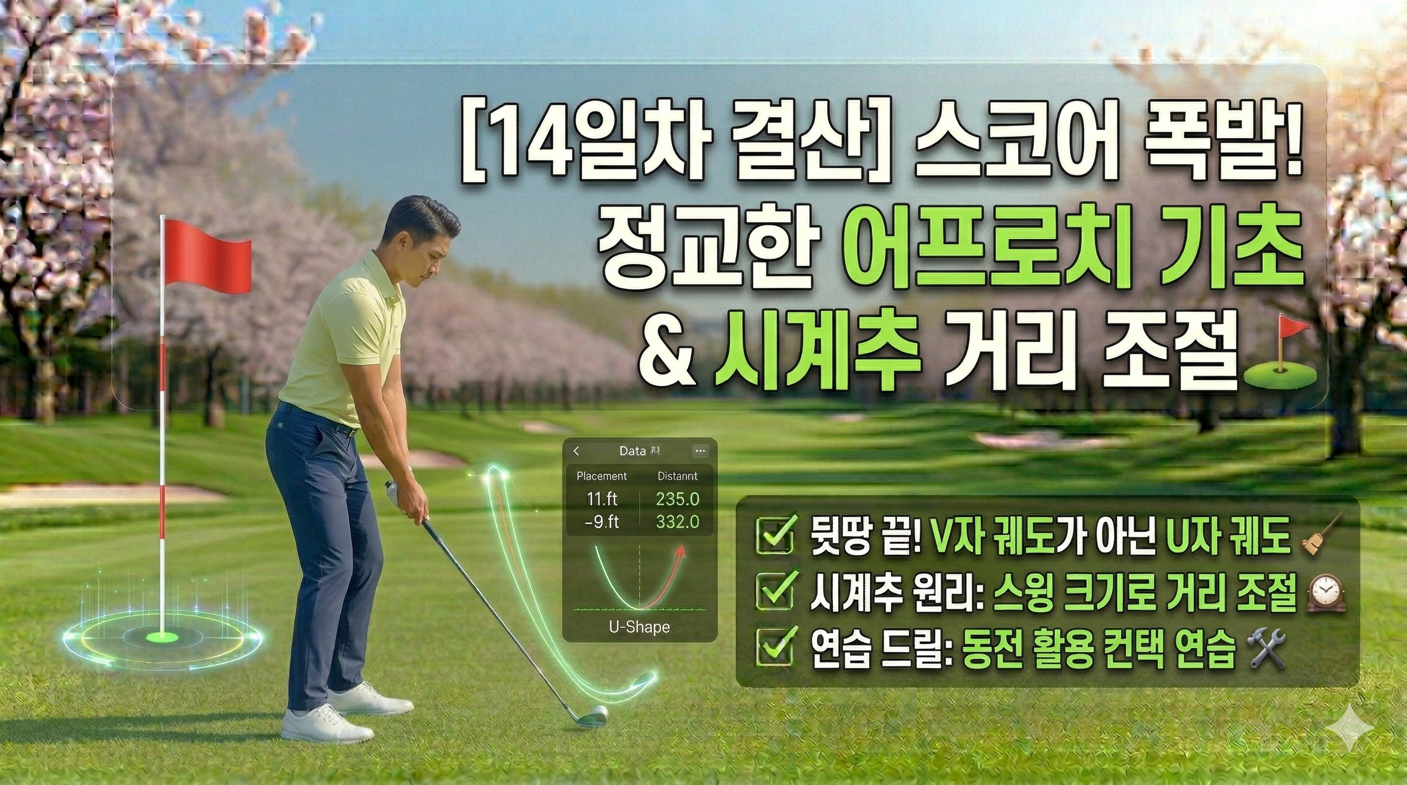 스코어의 핵심!정교한 어프로치 기초와 거리 조절