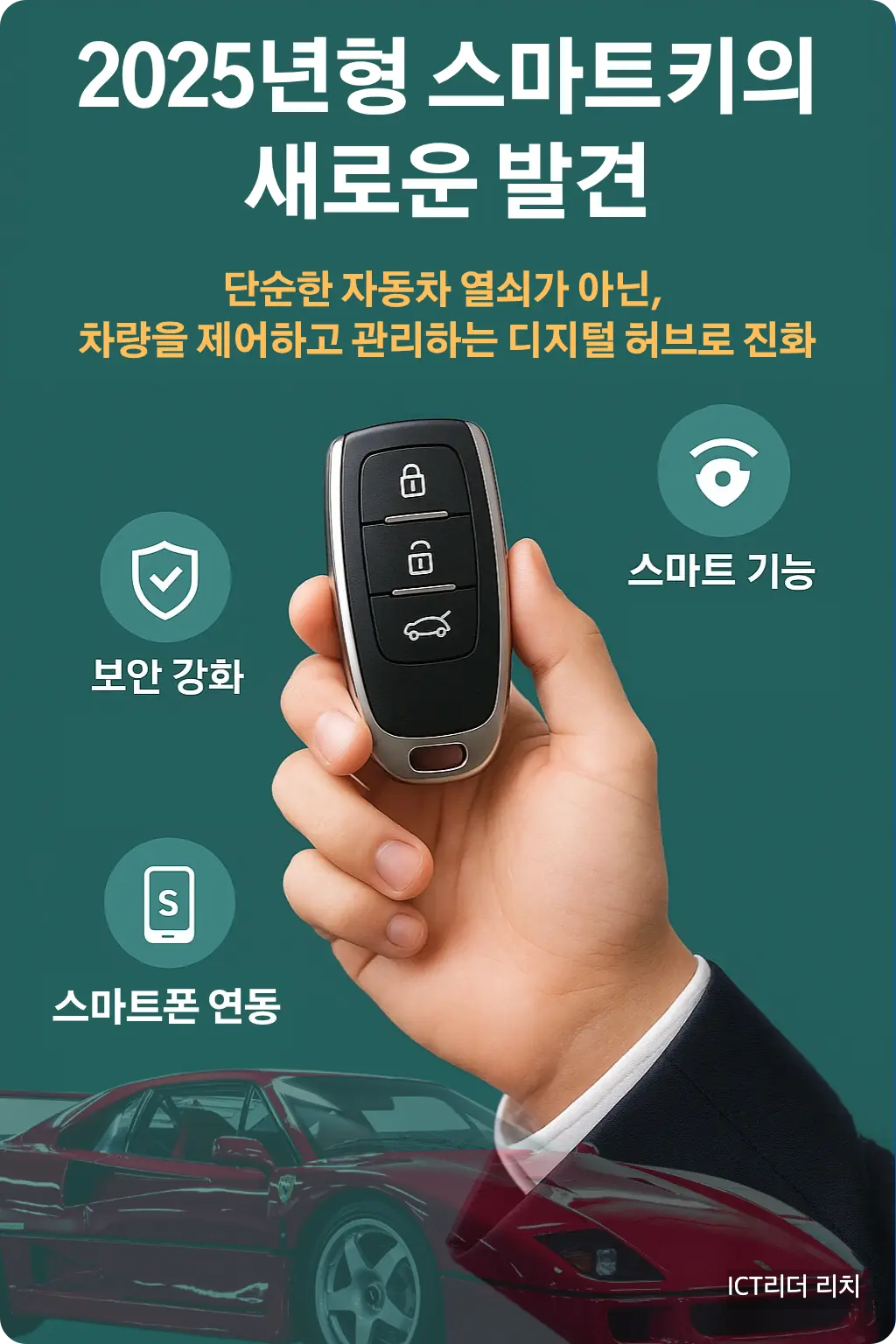 스마트폰으로 차량을 제어하는 2025년 스마트키 기능