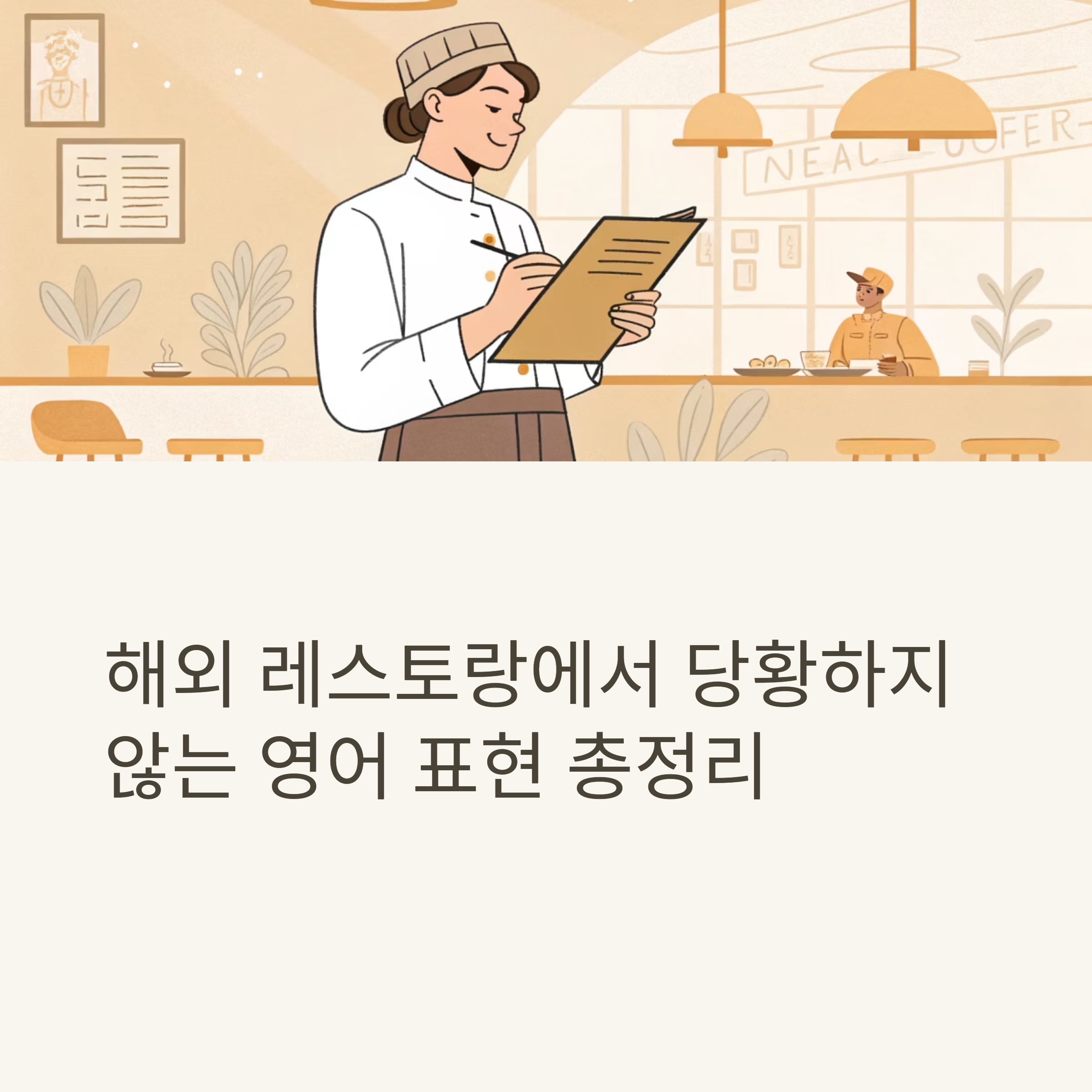 레스토랑 생존 영어: 메뉴 읽기부터 계산 요청까지 완벽 가이드