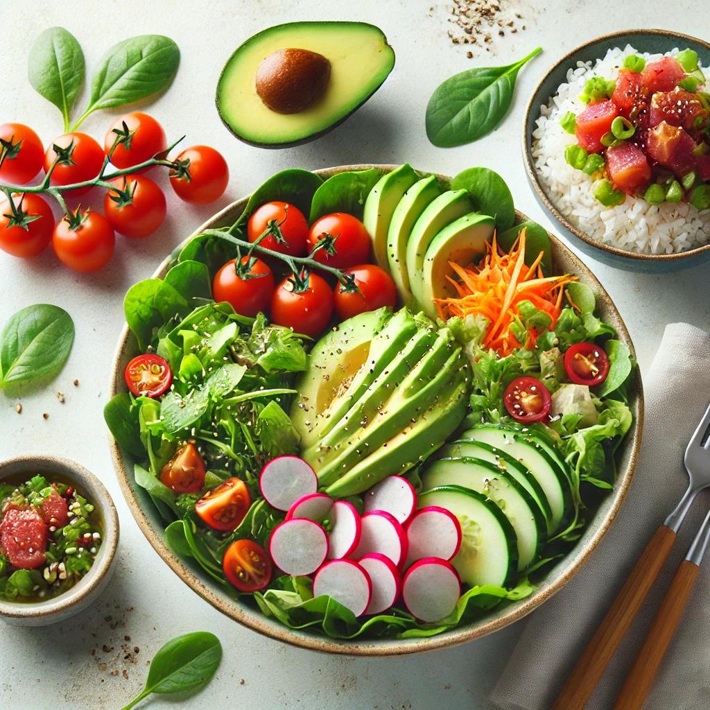 샐러드 포케 차이