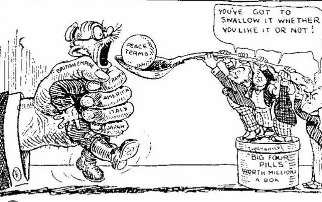 베르사유조약 1차세계대전 민족자결주의 독일의 목을 죄는 미국, 영국, 프랑스 등 승전국