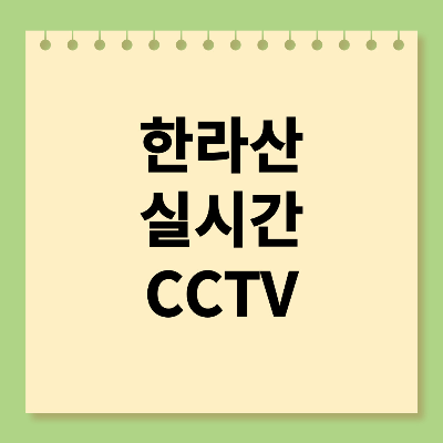 한라산 실시간 CCTV