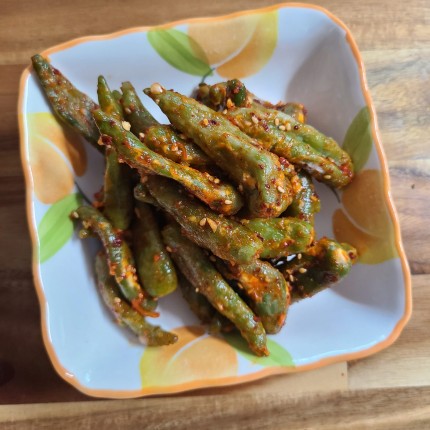 꽈리고추-밀가루-무침-만들기